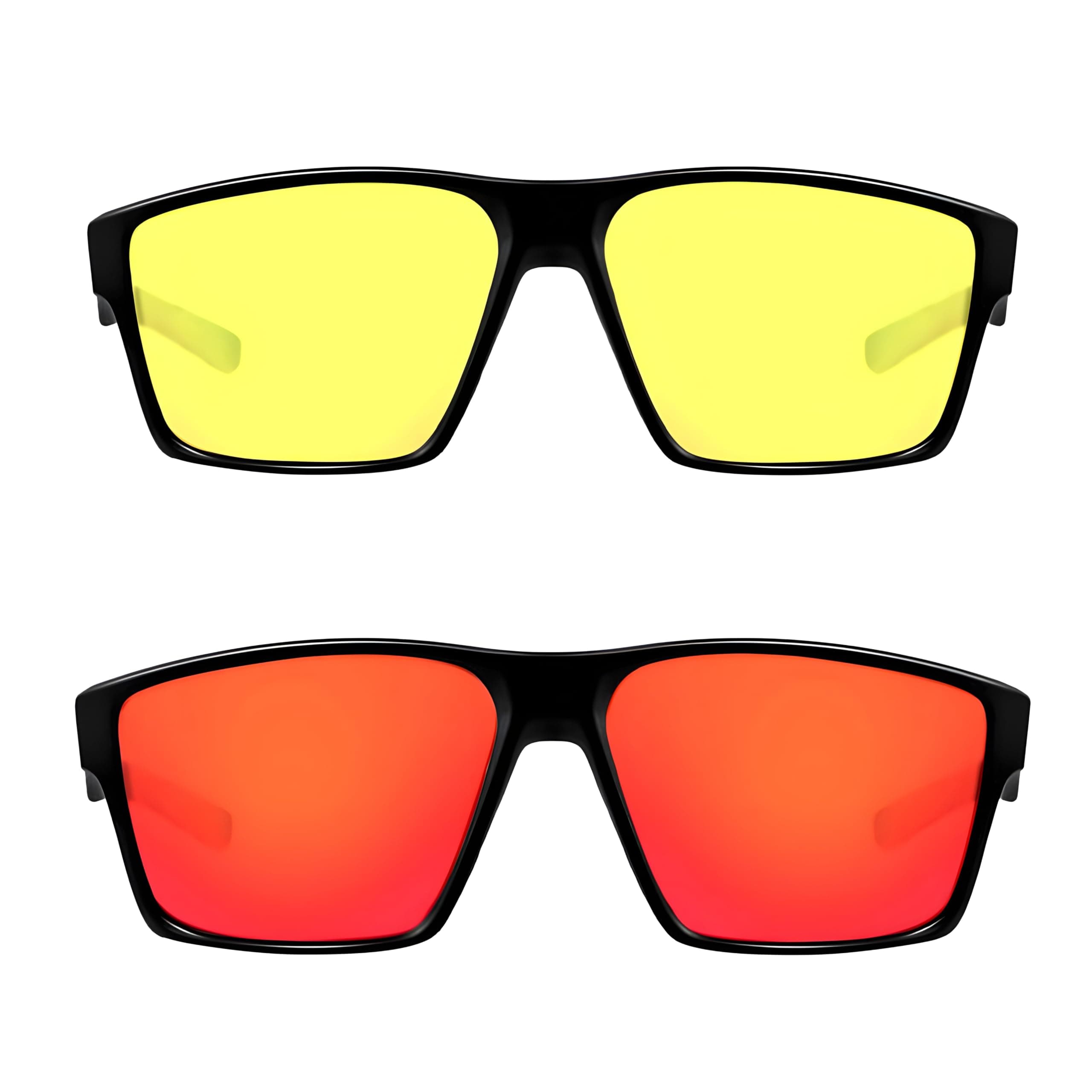 Solmoon Blue Light Glasses Men and Women Set 2 | Red Glasses Blue Light Blocking Glasses Blue Light Filter for Computer