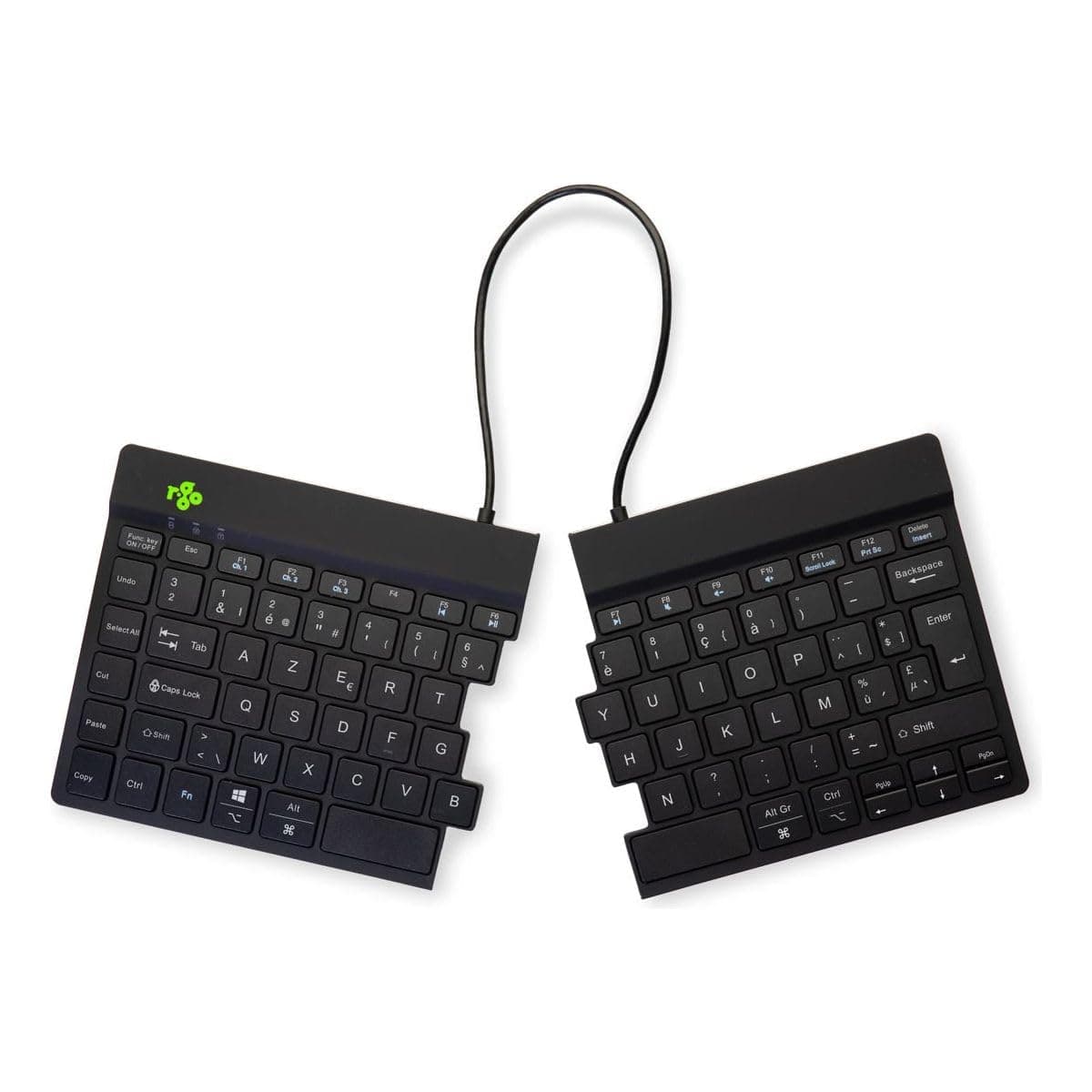 R-Go Split Teclado Ergonómico Bluetooth 5.0 con Software Anti-Estrés