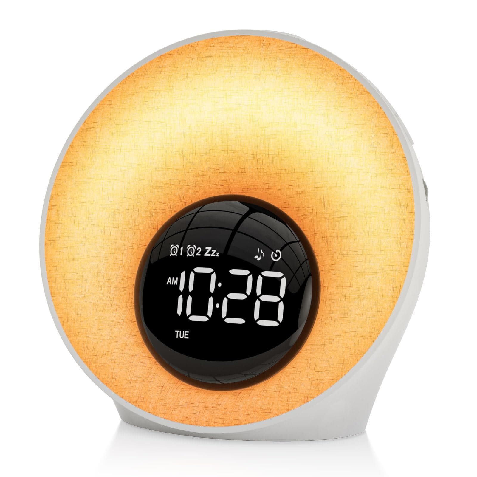 AFEXOA Despertador Luminoso Simulador de amanecer, Despertador Simulador de amanecer en Lámpara de noche LED, Despertado