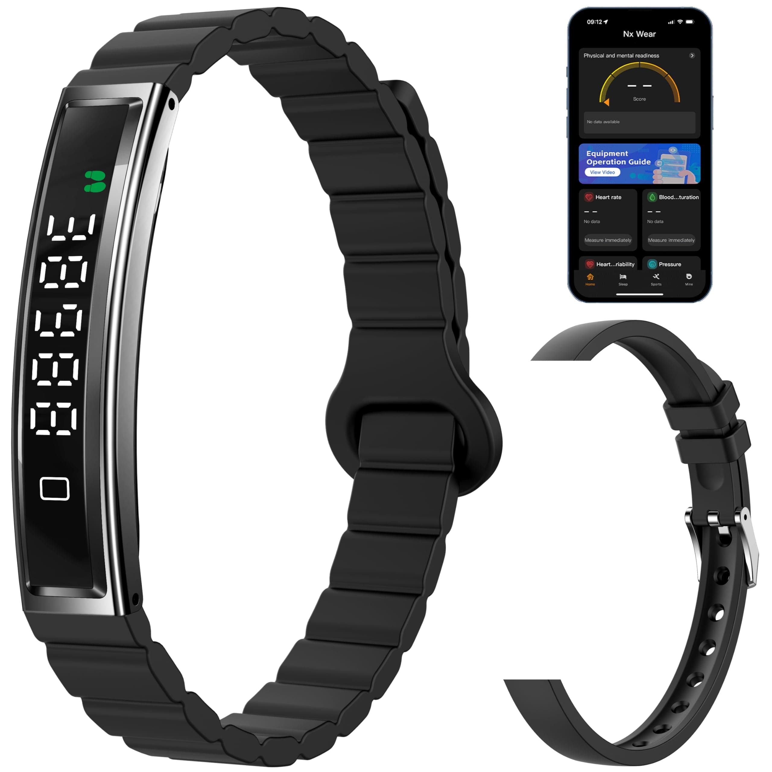Pulsera Inteligente con Monitor de Frecuencia Cardíaca y Sueño